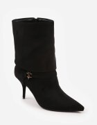 sergio todzi Botine elegante cu toc subțire carâmb răsfrânt și ornament metalic Guerline Negre