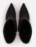 sergio todzi Botine elegante cu toc subțire carâmb răsfrânt și ornament metalic Guerline Negre