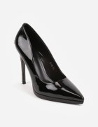 sergio todzi Pantofi cu toc stiletto cu inserție metalică și finisaj lăcuit Nilla Negri
