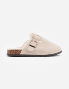 sergio todzi Papuci mule clasici din piele naturală căptușiți cu blană artificială Jaderra Bej