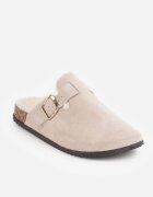 sergio todzi Papuci mule clasici din piele naturală căptușiți cu blană artificială Jaderra Bej