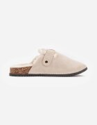 sergio todzi Papuci mule clasici din piele naturală căptușiți cu blană artificială Jaderra Bej