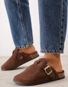 sergio todzi Papuci mule clasici din piele naturală căptușiți cu blană artificială Jaderra Maro