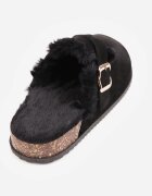 sergio todzi Papuci mule clasici din piele naturală căptușiți cu blană artificială Jaderra Negri