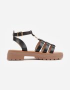 sergio todzi Sandale gladiator cu talpă groasă și aplicație metalică Allulina Negre