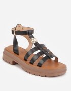 sergio todzi Sandale gladiator cu talpă groasă și aplicație metalică Allulina Negre