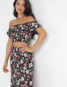  Set 2 piese Negru cu Top și Fustă Alnasoa