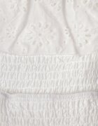  Set Alb Din 2 Piese Din Bumbac Ajour Top Stil Spaniol Fustă Cu Elastic Lavima