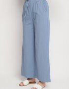  Set Albastru Din bumbac Bluză fără mâneci cu nasturi Pantaloni cu elastic în talie Juliannacella