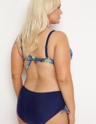 Set Bikini din două piese Bleumarin Sutien cu intaritura Chiloți tip slip Roseria
