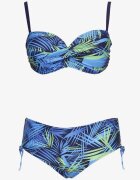  Set Bikini din două piese Bleumarin Sutien cu intaritura Chiloți tip slip Roseria