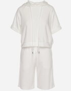  Set de Trening Alb cu Bluză cu Mâneci Scurte și Pantaloni Scurți Helgia