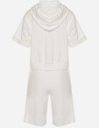 Set de Trening Alb cu Bluză cu Mâneci Scurte și Pantaloni Scurți Helgia