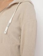  Set de trening Bej închis din bumbac Bluză cu glugă și Pantaloni cu elastic în talie Neseria