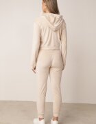  Set de trening Bej Velur Bluză cu glugă și Pantaloni Petyra