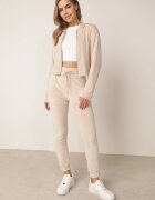  Set de trening Bej Velur Bluză cu glugă și Pantaloni Petyra