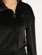  Set de trening din velur negru cu bluză cu glugă Oriadne
