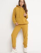  Set de trening Galben Din tricot 2 piese cu Bluză și Pantaloni Norikas
