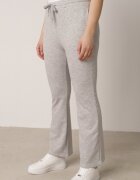  Set de trening gri deschis din bumbac bluză cu glugă și pantaloni evazați Nanre