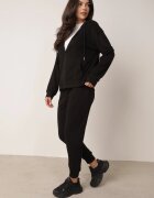  Set de trening Negru din 2 piese cu Bluză și Pantaloni Seraphelle