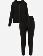  Set de trening Negru din 2 piese cu Bluză și Pantaloni Seraphelle