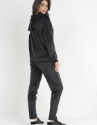  Set de trening negru din 2 piese din velur decorat cu zirconii Feyre