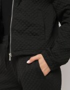  Set de Trening Negru Matlasat din Bumbac Bluză cu Glugă și Pantaloni tip jogger Evalisseia