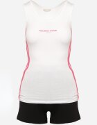  Set fitness Alb-Negru Din bumbac Top și Pantaloni scurți cu elastic în talie Oaphne