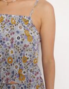  Set mov de bumbac Top cu bretele cu încrețituri Pantaloni cu elastic în talie Elaruth