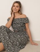  Set Negru Din 2 piese De bumbac cu Fustă și Top stil spaniol Ollija