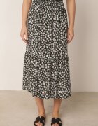  Set Negru Din 2 piese De bumbac cu Fustă și Top stil spaniol Ollija