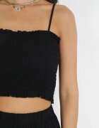  Set Negru din 2 piese Top și Fustă Midi din Bumbac Alrema