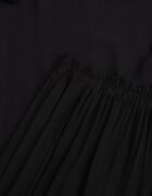  Set Negru din Viscoză Pantaloni Largi cu Elastic în Talie Top cu Croi Liliac Odrina