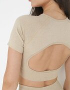  Set Sportiv Bej cu Top și Pantaloni scurți Maden