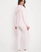  Set Trening Roz Deschis din Velur Bluză cu Glugă și Pantaloni cu Elastic în Talie Avinlia