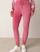  Set Trening Roz din Velur Bluză cu Glugă cu Model Decorativ și Pantaloni Grouvia