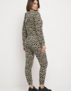  Set Trening Verde-Bej cu Leopard din Tricot Velur Alermi