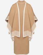  Set tricotat din viscoză bej cu rochie și cardigan Ilanesse