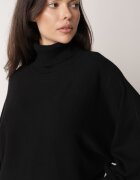  Set Tricotat Negru Reiat Rochie cu bretele groase și Maletă cu umeri bufanți Beloraena