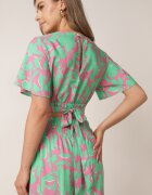  Set Verde deschis în 2 piese cu flori din viscoză Onisa
