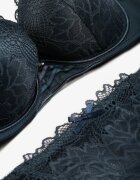  Set Verde închis Dantelat Sutien cu push-up și Tanga Yalira