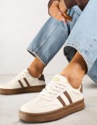 shosho Sneakers Bej cu maro