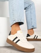 shosho Sneakers Bej cu negru