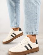 shosho Sneakers Bej cu negru