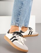 shosho Sneakerși Bej-Negru în Stilul Tenisilor Clasici cu Șireturi Suplimentare Valiena