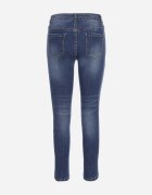 sixte jeans Blugi bleumarin regular cu talie înaltă decorate cu zirconii și rupturi Lofia