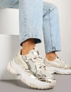 smallawan Adidași Aurii cu Talpă Groasă Decorați cu Model Geometric Mevillia