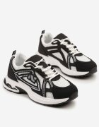smallawan Sneakers Negri cu Model Geometric Froloti