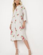 smiling fairy Rochie Gri deschis Tip cutie din Bumbac cu Mânecă Reglabilă Avamla