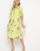 smiling fairy Rochie Verde tip cutie din Bumbac cu Mânecă Reglabilă Avamla